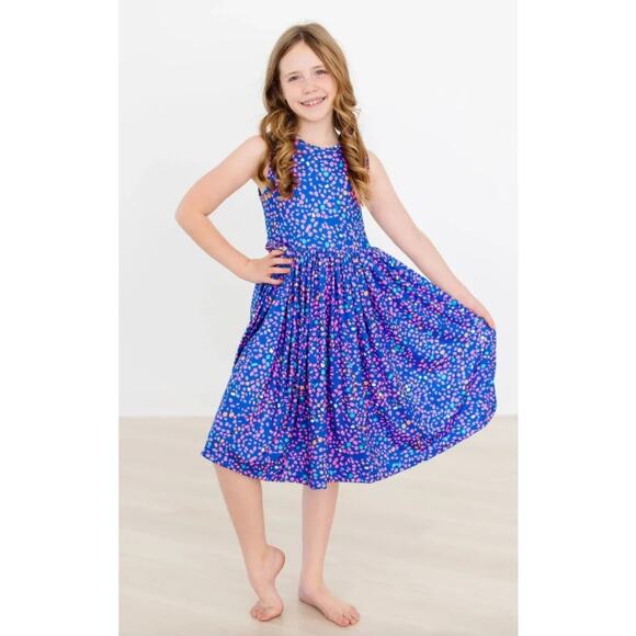 mila & rose Abstract Floral Tank Twirl Dress NWT size 3T - Picture 1 of 4